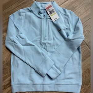 Vineyard Vines Kids Light Blue Quarter-Zip Sweatshirt
